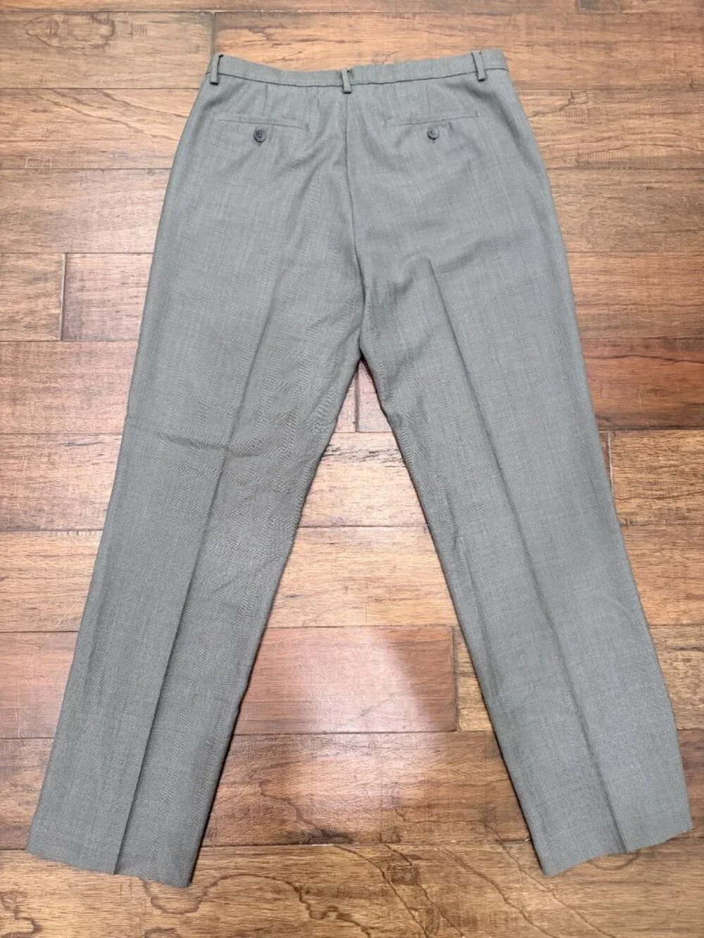 Calvin Klein Men’s Gray Plaid Dress Pants 34x32 Career Office Trouser Slacks